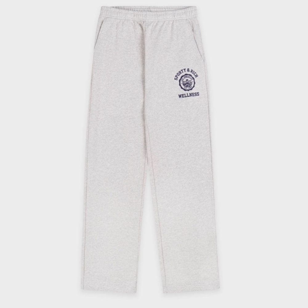 SPORTY & RICH
Grey Emblem Straight Leg Sweatpants - Picture 5 of 13